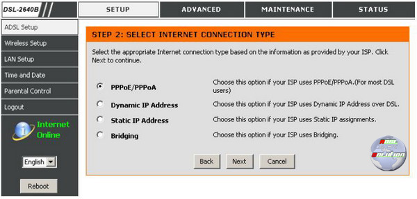 D-Link-DSL2640b Wireless G ADSL2+ Manuale Configurazione Adsl